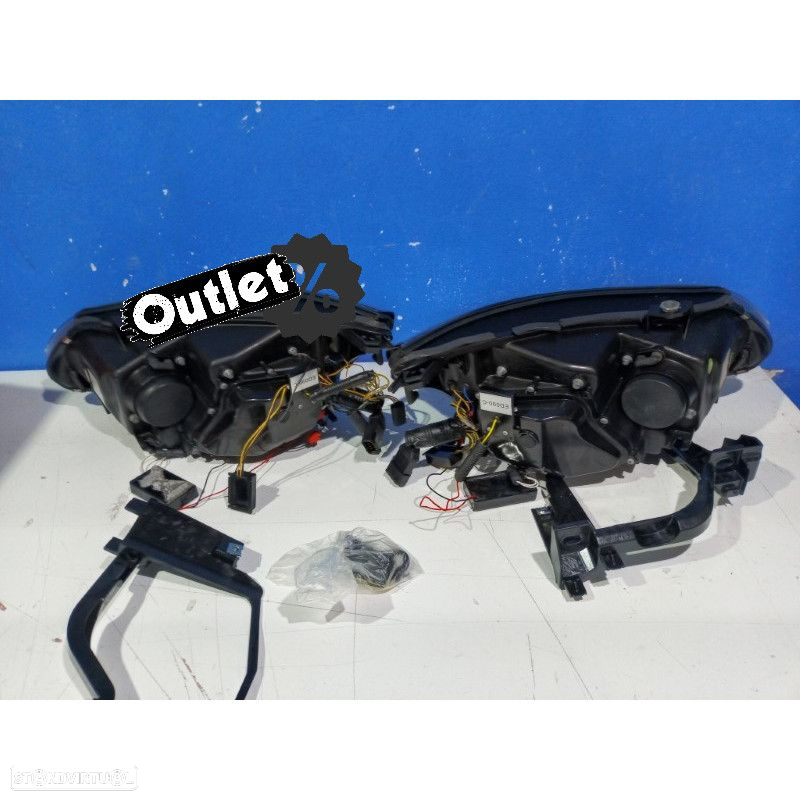 R145032C2 FARÓIS XENON BMW SÉRIE 5 E60 05-07 OLHOS DE ANJO CCFL FUNDO NEGRO - 5