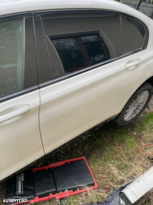 trapa panoramică panorama plafon negru Interior usa uși Bmw G11 G12 seria 7 750li 750ld long geam sticla 730xdL 740Ld perdeluța usa spate - 8