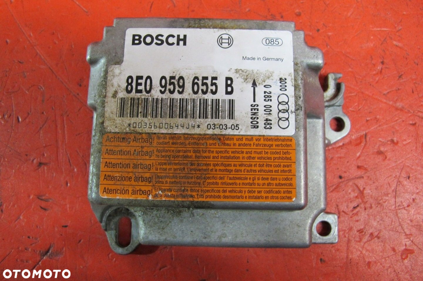 AUDI A4 B6 8E PODUSZKI AIRBAG DESKA KONSOLA KOKPIT SZARY PASY SENSOR KPL - 5