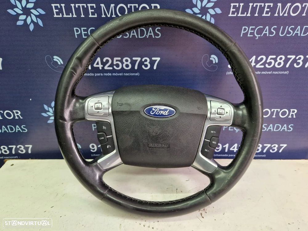 Volante usado pele com airbag FORD S-MAX GALAXY COMANDOS MULTIFUNÇÕES - 4