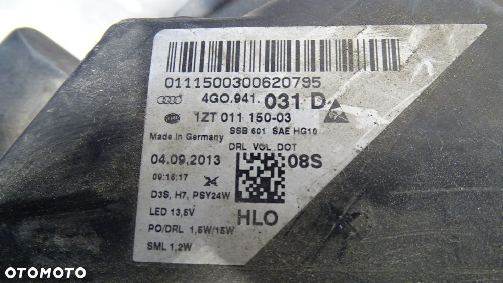 LAMPA LEWA PRZEDNIA BI XENON SKRĘTNY AUDI A6 C7   4G0941031D - 11