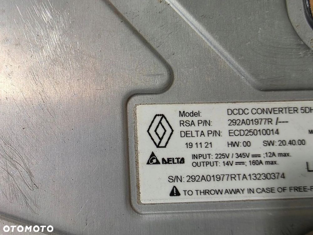 KONWERTER FALOWNIK CLIO V 1.6 E-TECH HYBRYDA 291A11751R 292A01977R - 6