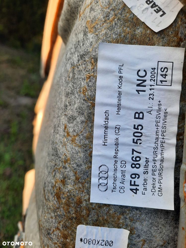 Podsufitka jasna Audi A6 C6 Avant szyberdach Rybnik - 6