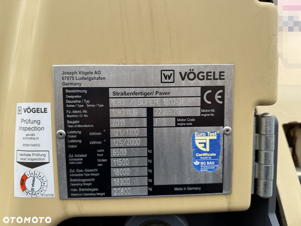 Vogele SUPER 1803-3I - 15