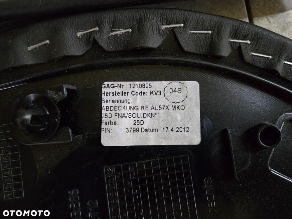 AUDI A6 C7 OSŁONA TUNELU ŚRODKOWEGO PRAWA LEWA SKÓRA 4G0863305 4G0863306 - 5
