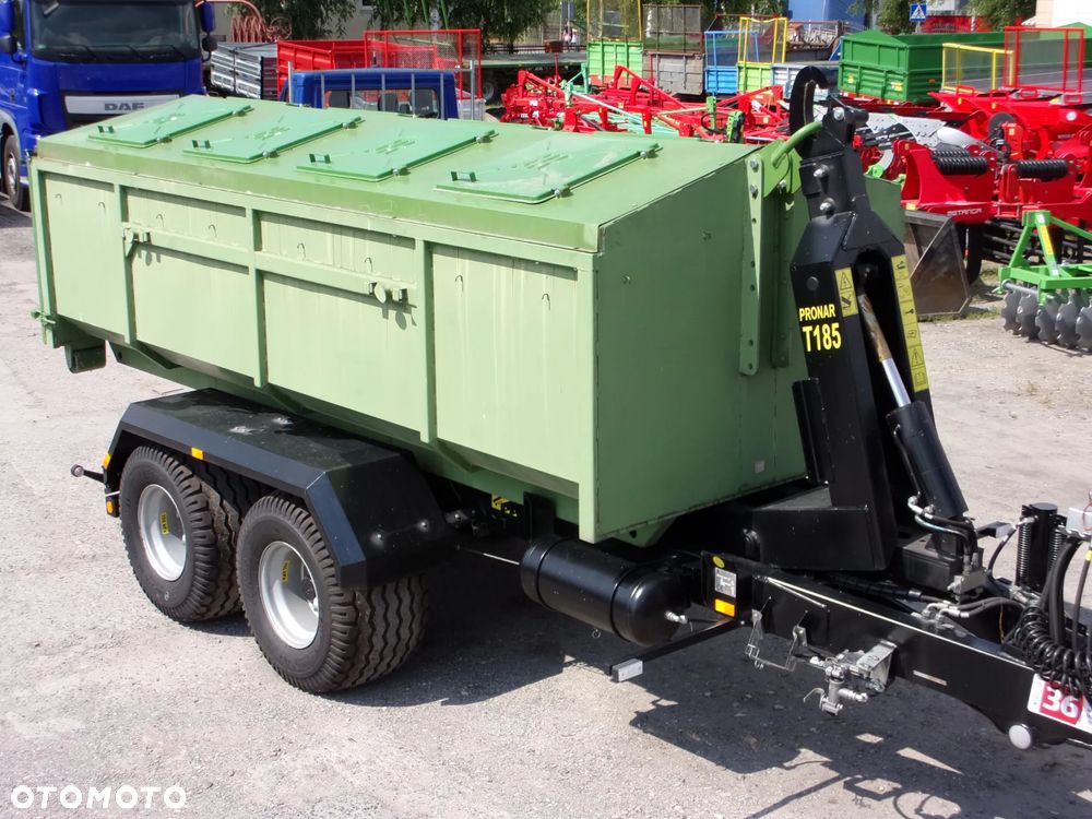Pronar Przyczepa hakowa PRONAR T-285/1 - 17,7t do obsługi kontenerów rolniczych, budowlanych i komunalnych oraz platform  transportowych,  Kontener KO-04 -13,5t, Kontener KP-10 -7ton - 28