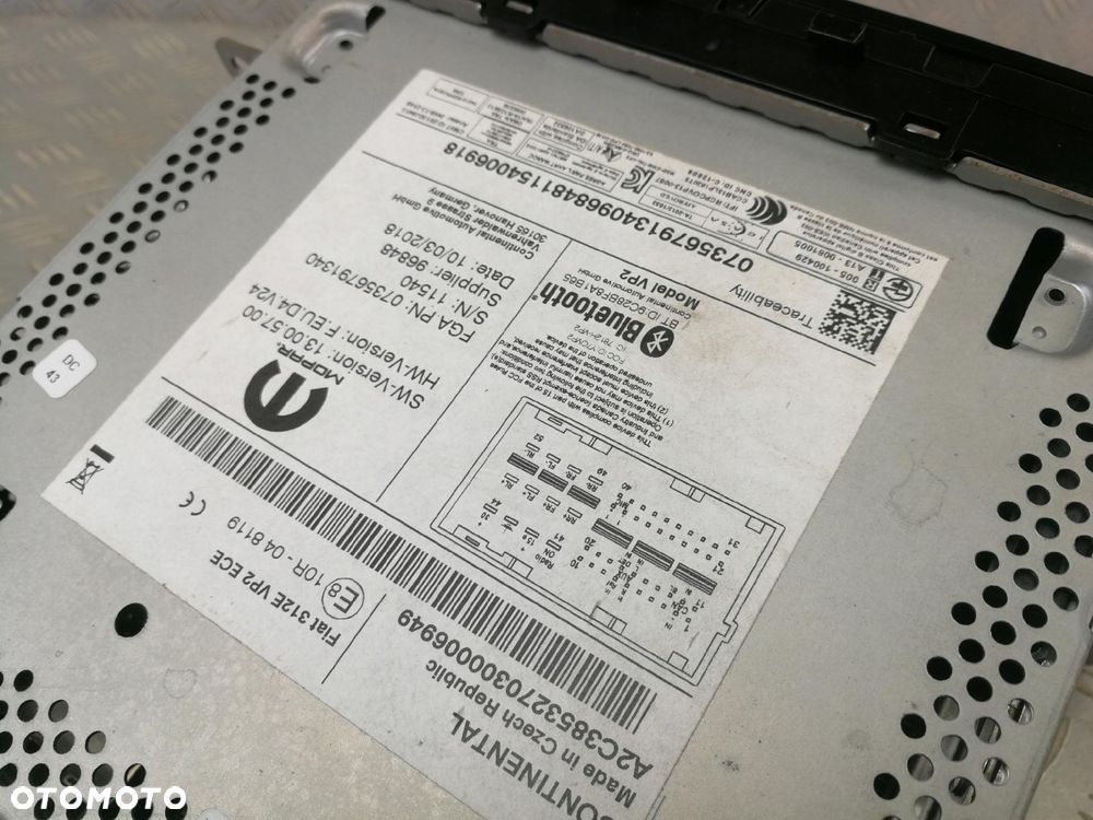 radio nawigacja navi wyświetlacz fabryczne cd fm bluetooth VP2 FIAT 500 FL - 6