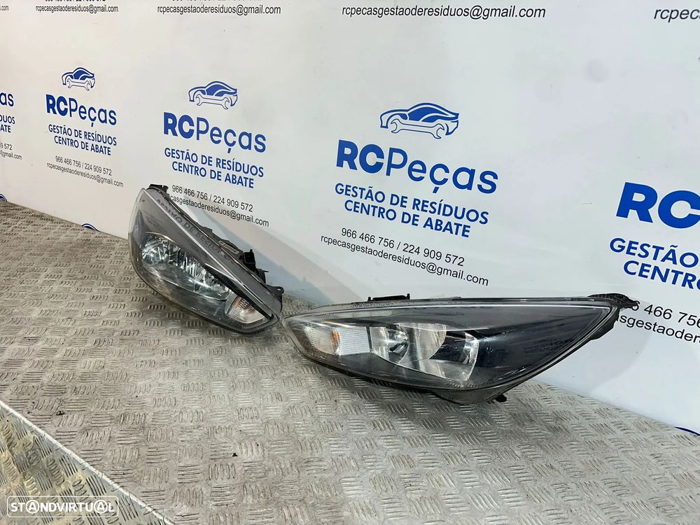 .Conjunto Otica Farois Frontal Frente Esquerda Direita Halogenio Original Ford Focus Mk3 Facelift F1EB-13W029-HC 20-201-01171 2014 - 2019 - 3