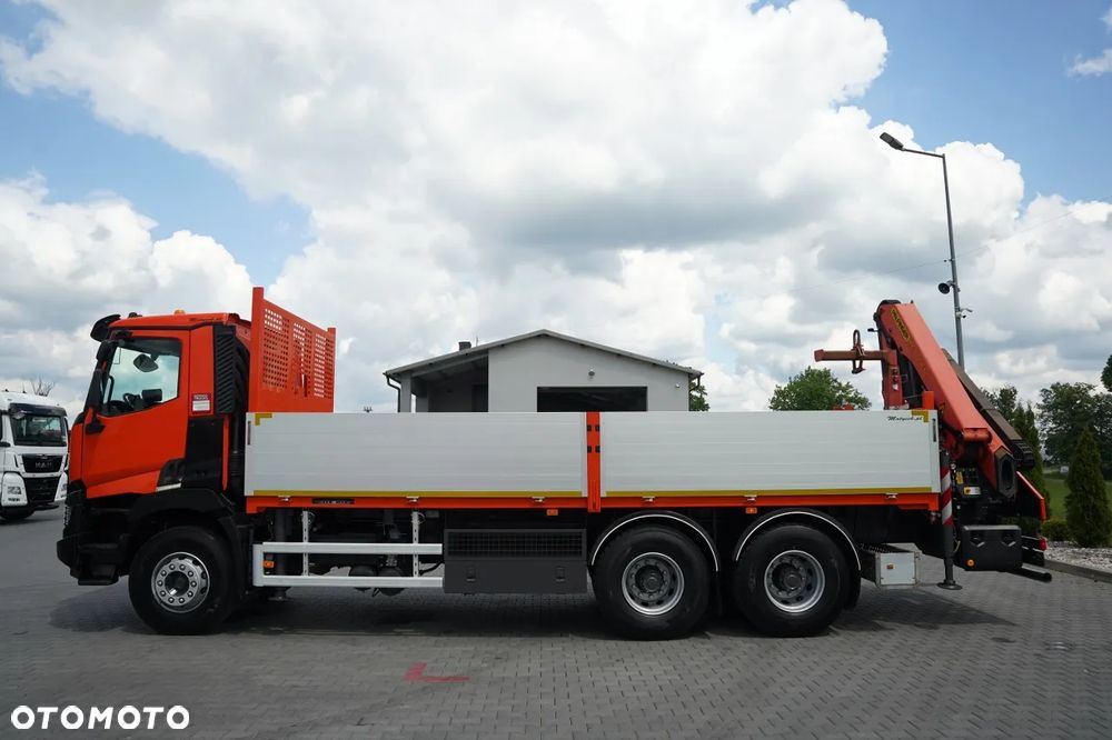 Renault C 430 / 6x4 / SKRZYNIOWY 6,5 M + HDS PALFINGER PK 18 002-EH C  / WYSÓW 12,5 M / STEROWANIE RADIOWE / ROTATOR / WIDŁY DO PALET - 8