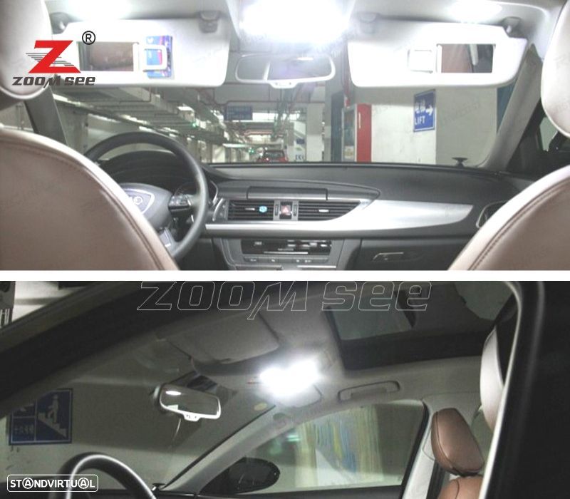KIT COMPLETO DE 19 LÂMPADAS LED INTERIOR PARA AUDI A6 S6 RS6 C7 AVANT WAGON 2012 + - 6