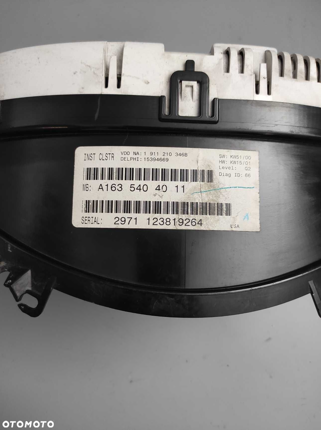 Licznik, Zegar MERCEDES-BENZ ML W163, Rok 1998-05, OE: A163.540.4011 - 4