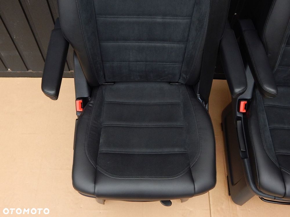 VW T6 T6.1 MULTIVAN CALIFORNIA fotel OBROTOWY SKÓRA ALCANTARA CZARNA - 5