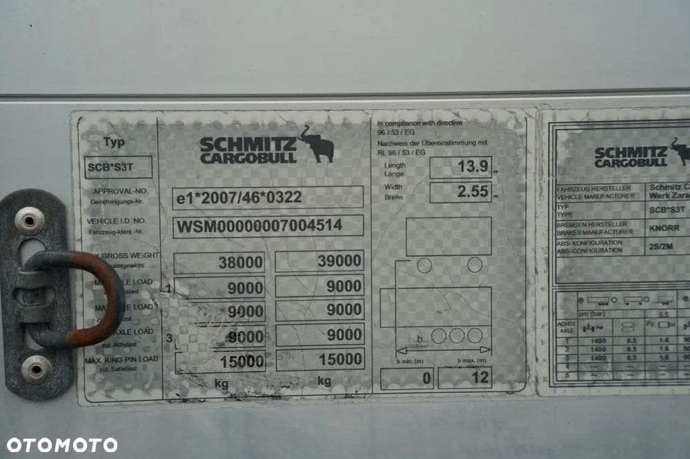 Schmitz Cargobull FIRANKA / STANDARD / PLANDEKA ZBROJONA - 27