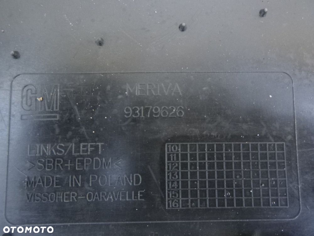 opel meriva a dywaniki przód gumowe oryginał oe - 2