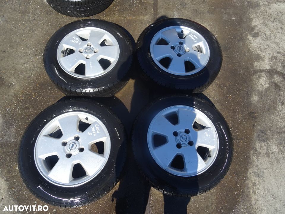 Vand Jante aliaj cu Cauciucuri M+S Opel Corsa D 185/65 R15 din 2007 cod: 24437244 - 1