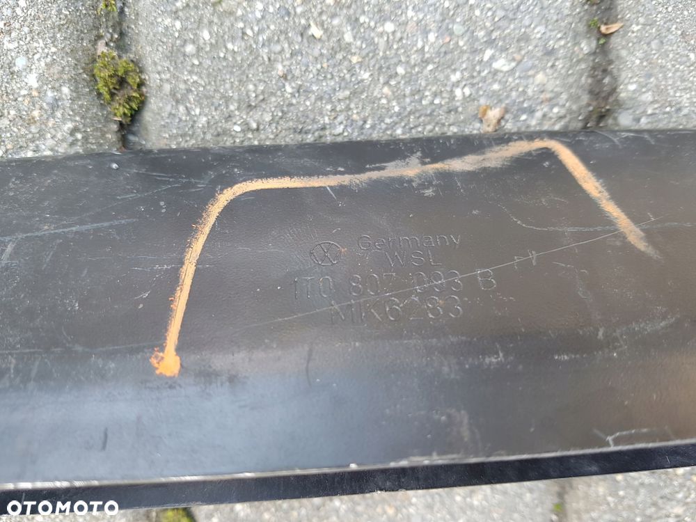 vw touran 07-10 belka dolna wzmocnienie zderzaka przód 1t0807093b - 4