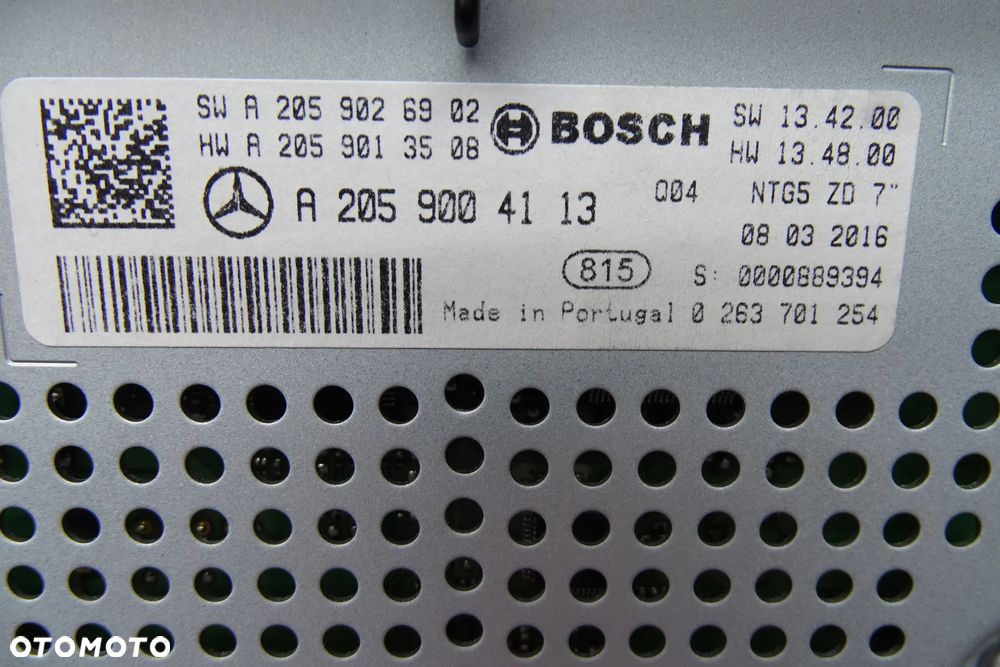 MERCEDES C KLASA W205 Wyświetlacz Ekran 2059004113 - 5