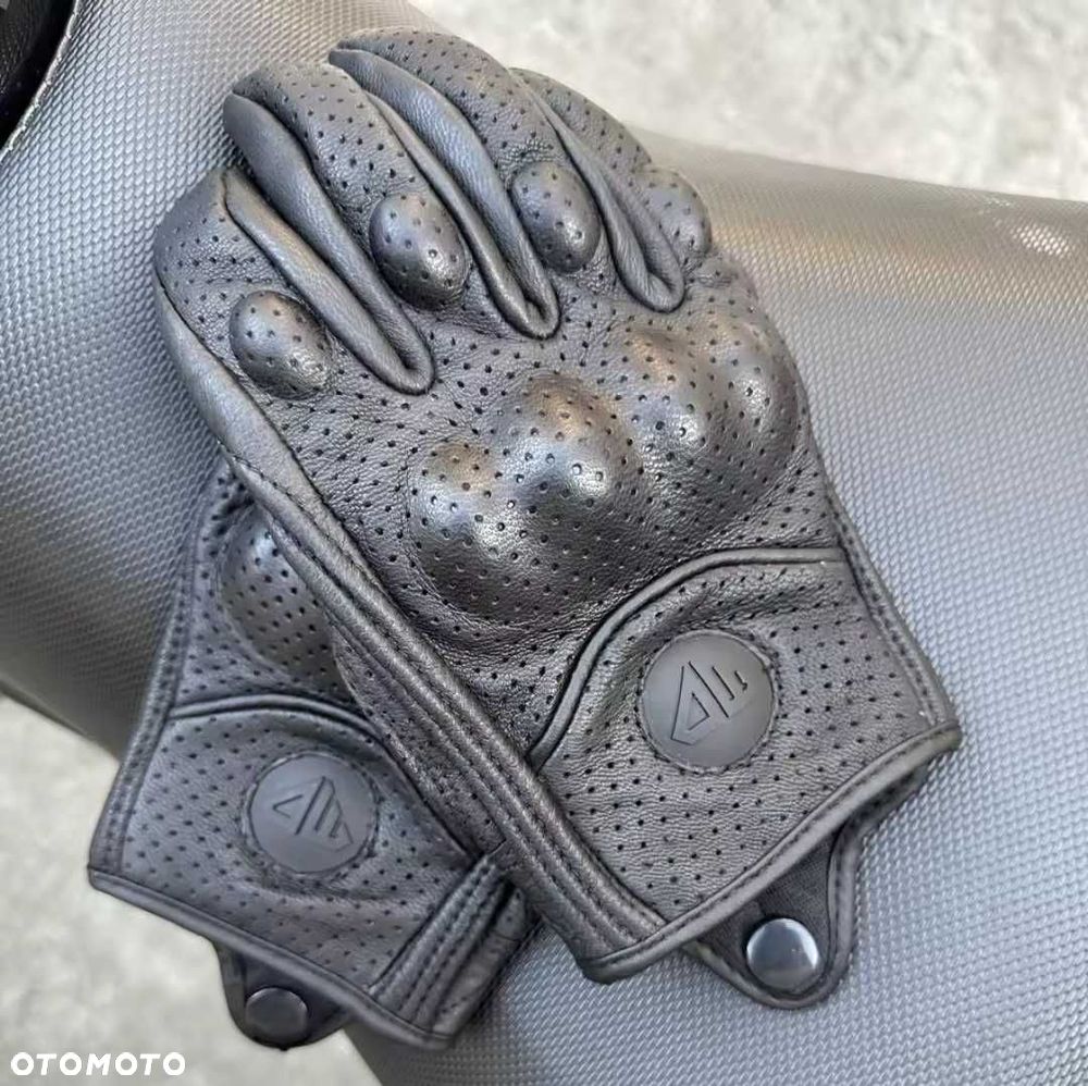 rękawice skórzane motocyklowe wzmacniane - 4