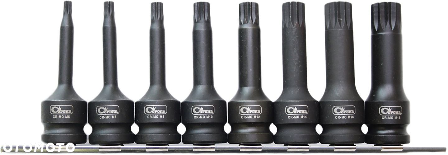 ZESTAW KLUCZY SPLINE KLUCZE UDAROWE 1/2 M5-18 8szt - 1
