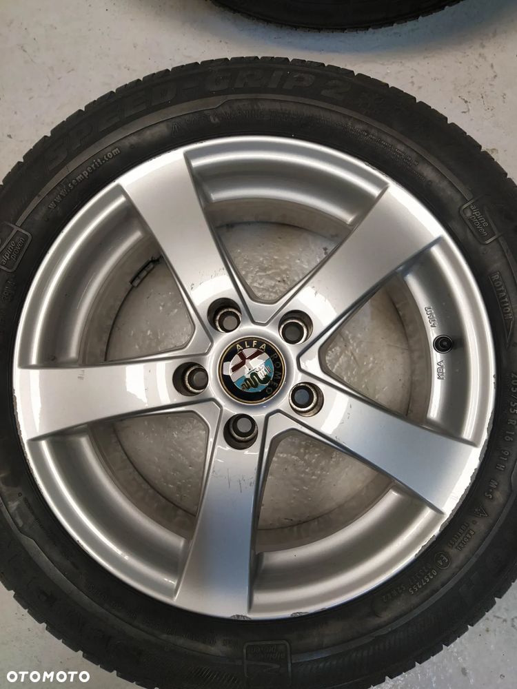 ALFA ROMEO AUDI SEAT SKODA VW 7X16 ORYGINALNE FELGI DEZENT ALUMINIOWE R16 ET40 5X112 OPONY SEMPERIT 205/55 KOŁA - 9