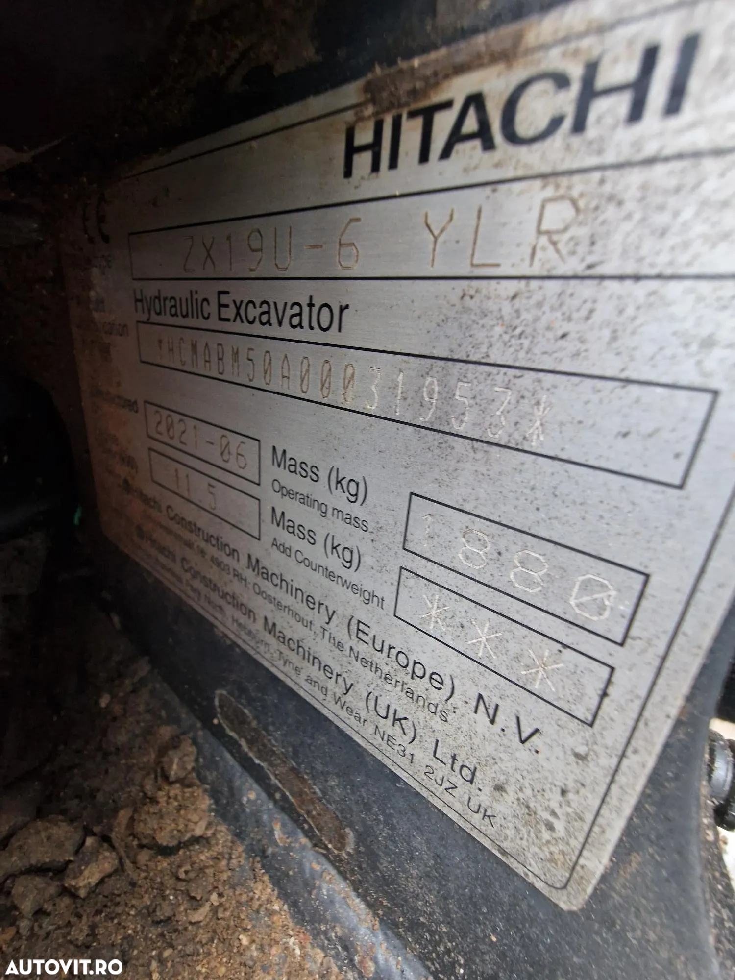 Hitachi ZX19, 2 tone, 2021, 1.689h, 19.900EUR+tva, CUPLA RAPIDA+3 cupe noi, rotire in gabarit, latime 1m, extinsii senile la 1,3m, FARA CABINA,  16CP, Inst picon, posibilitate leasing-PROMOTIE 19.900 EUR+Tva - 26