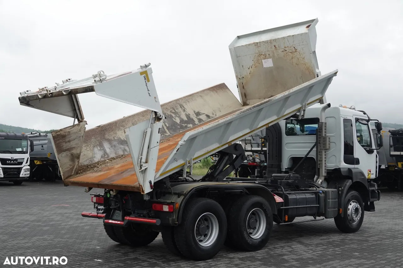 Renault KERAX 410 / 6x4 / 3-SIDE TIPPER / 2X HYDROBORTA / HYDROKLAPA / BORDMATIC / MANUAL / IMPORTAT - 3