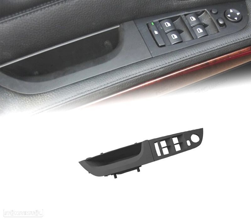 PUXADOR MOLDURA BOTOES DE PORTA BMW SERIE 3 E90 E91 05-08 PRETO - 1