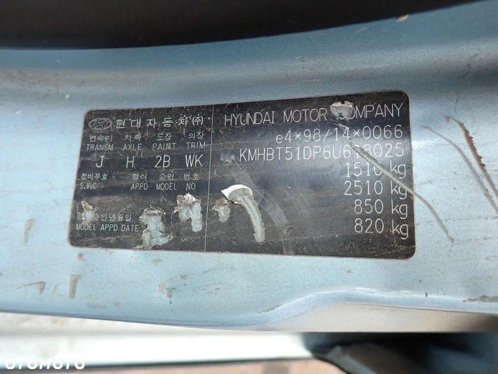 CZĘŚCI - Hyundai Getz 1,4 16V 97KM G4EE 5D LIFT FL CROSS lakier 2B 2007r. INDEX - 9574 - 8