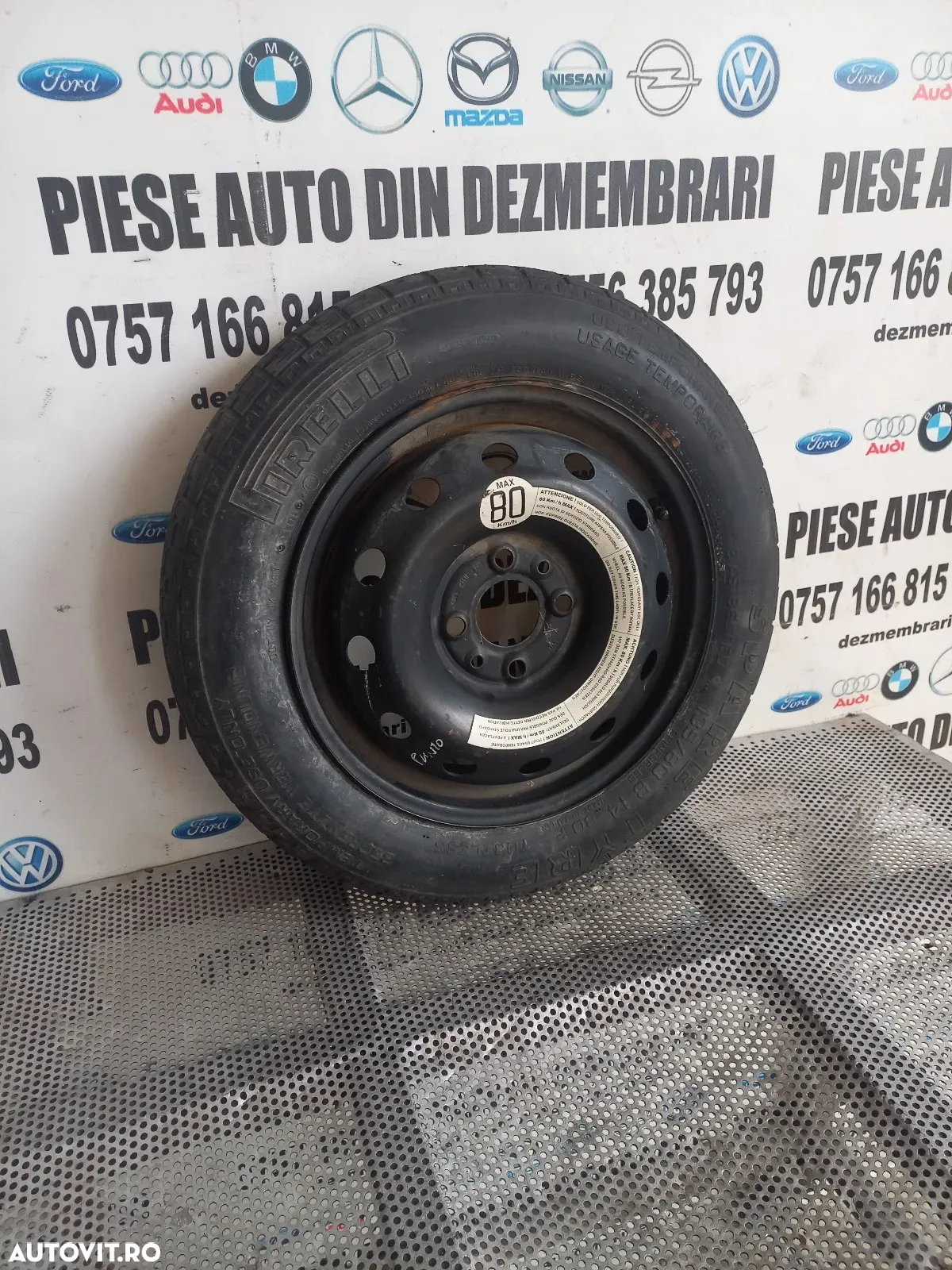 Roata Rezerva Slim R14 135/80B14 Fiat Punto - 4