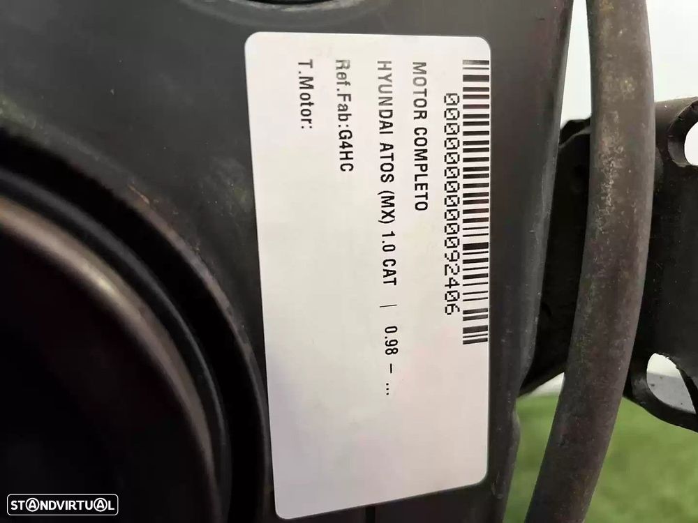 MOTOR COMPLETO HYUNDAI ATOS 2000 -G4HC - 1