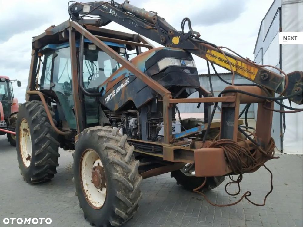 New Holland TM 115 TM115 + HDS/dźwig + chwytak + przyczepa ciągnik lesny / rolniczy - 3