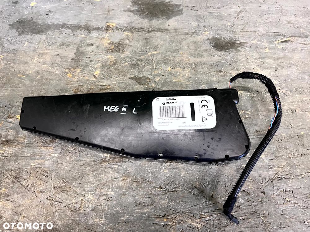 RENAULT MEGANE III PODUSZKA POWIETRZA BOCZNA AIRBAG FOTELA LEWY LEWA 985L16600R 985H10032R - 1