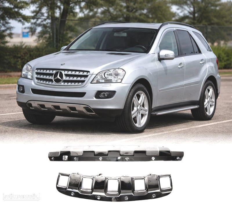 SPOILER FRONTAL DIFUSOR TRASEIRO PÁRA-CHOQUES MERCEDES ML W164 05-08 - 1