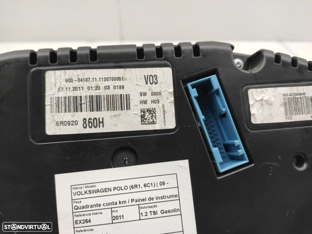 Quadrante / painel de instrumentos VOLKSWAGEN Polo (6R, 6C) - 4
