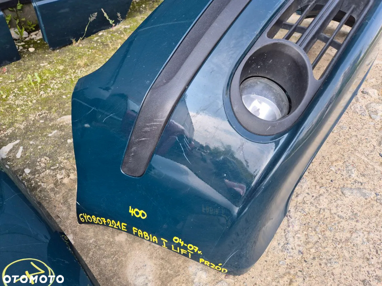 SKODA FABIA I ZDERZAK ZŁOTY ZIELONY KLAPA BŁOTNIK REFLEKTOR LAMPA PAS PRZEDNI WZMOCNIENIE - 9