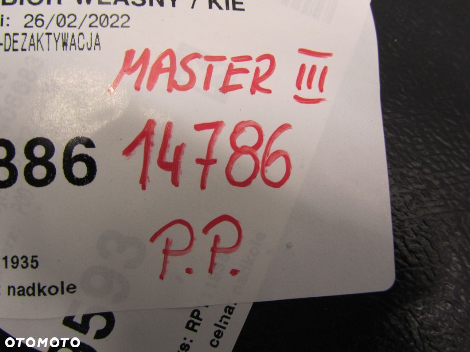 renault master III 10-> nadkole przód prawa część przednia - 2