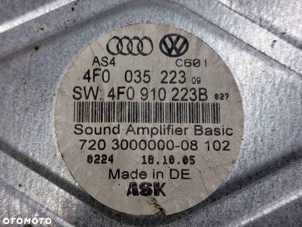 WZMACNIACZ AUDIO AUDI A6 C6 4F0910223B - 2
