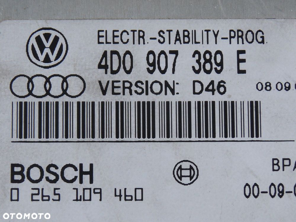 AUDI A8 D2 STEROWNIK MODUŁ ESP 4D0907389E - 2