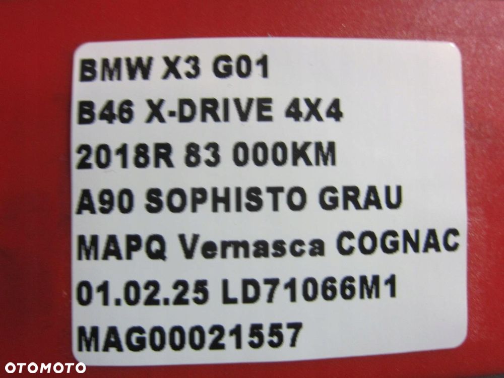 BMW X3 G01 B46 X4 G02 MOST TYLNY DYFER DYFERENCJAŁ 3.38 8686219 33108686219 - 10