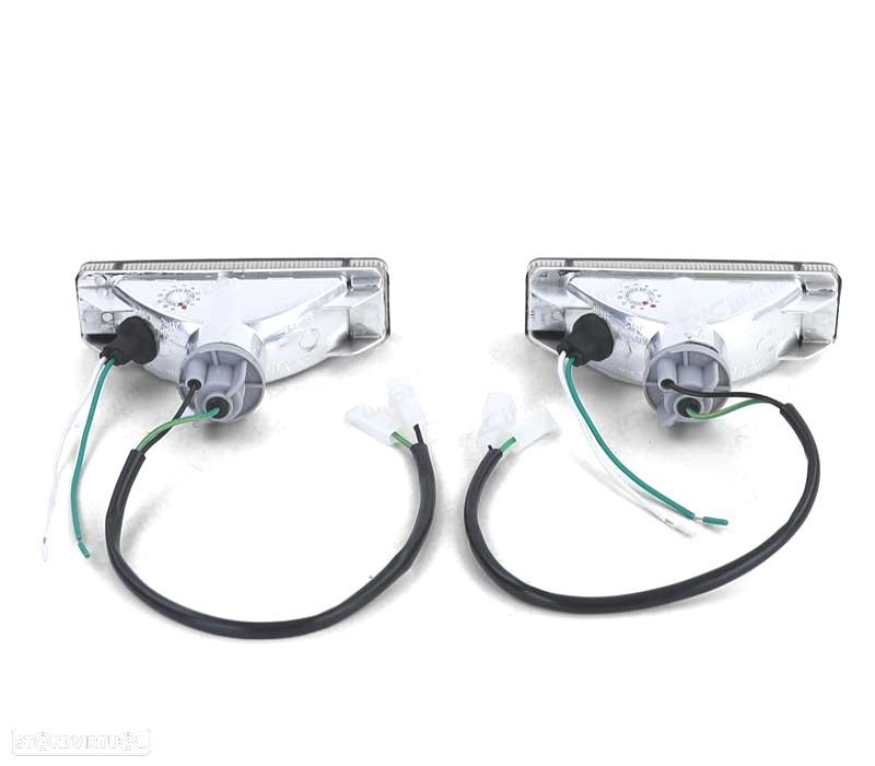 PISCAS FRONTAIS VOLKSWAGEN VW GOLF JETTA POLO CRISTAL CLARO PRETO COM LUZES DE POSIÇÃO - 4