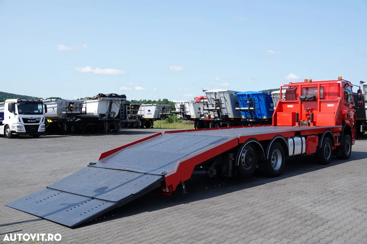 DAF CF 460 / 8x2/  AUTOCAMION / PLATFORMĂ / RAMPE HIDRAULICE / TROLIU / axă directă și liftabilă / EURO 6 - 4