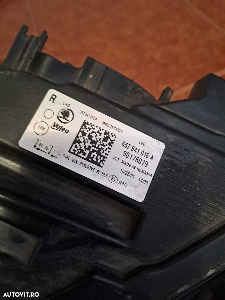 Far dreapta original full led Skoda Scala an 2019-2024 cod 657941016A - 3