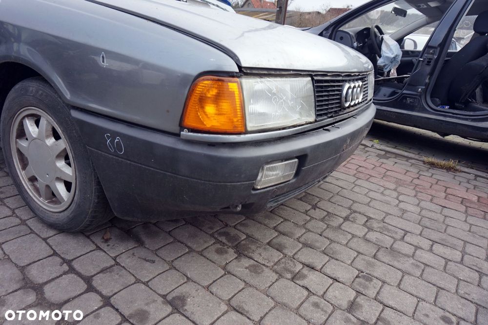 MASKA ZDERZAK BŁOTNIKI LAMPY 80 B3 LY7P  AUDI 1986-1991 SZARY PRZÓD KOMPLETNY - 22