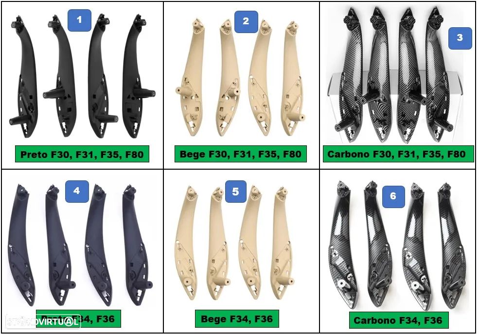 Pestana sobrancelha preta BMW série 3 F30 F31 2011-2019 - 14