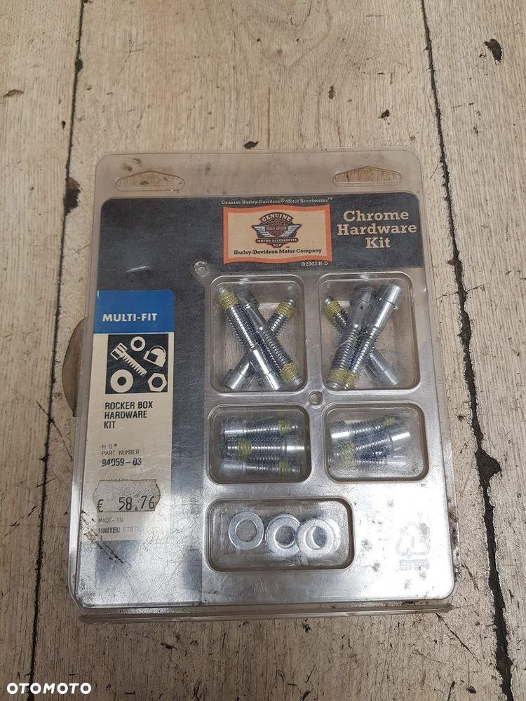 Zestaw chromowanych śrub pokrywy zaworów Harley Davidson Twin Cam 94059-03 - 2