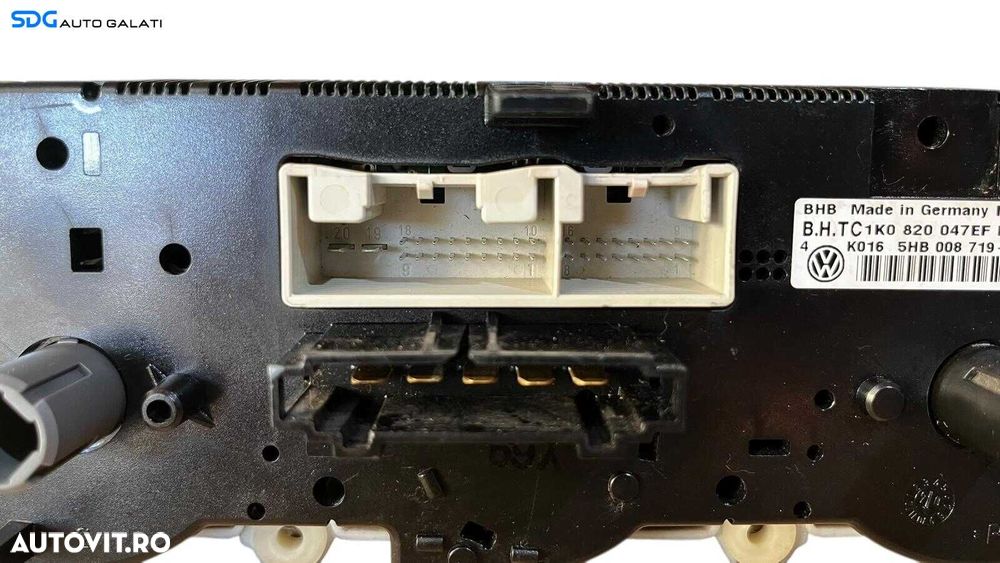 Panou Modul Unitate Comanda AC Aer Conditionat Clima Climatic Volkswagen Golf 5 Plus 2004 - 2008 Cod 1K0820047EF 5HB008719 [LC0579] - 6