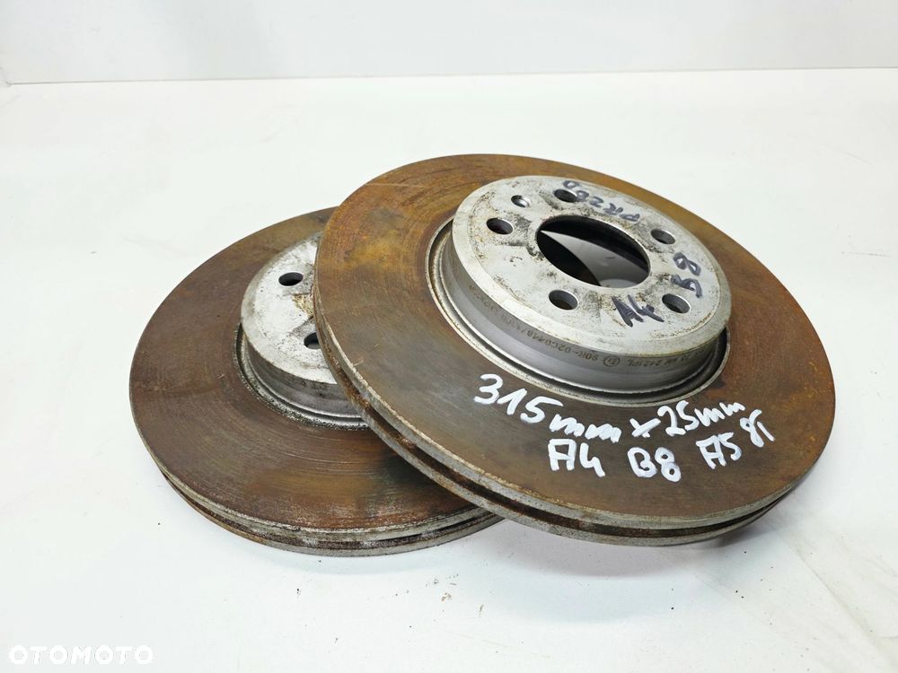 TARCZA TARCZE HAMULCOWE PRZÓD AUDI A4 B8 A5 8T A6 315 MM x 25 MM - 2