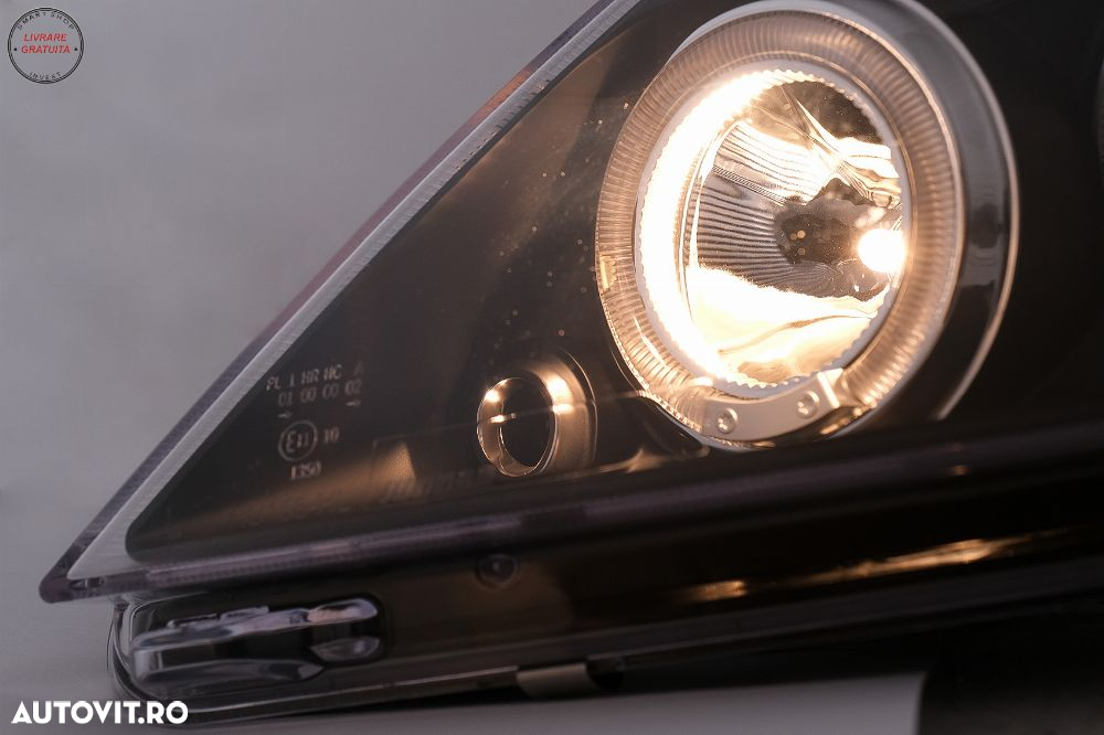 Faruri LED Angel Eyes Dacia Logan (2004-2008) Negru- livrare gratuita - 6