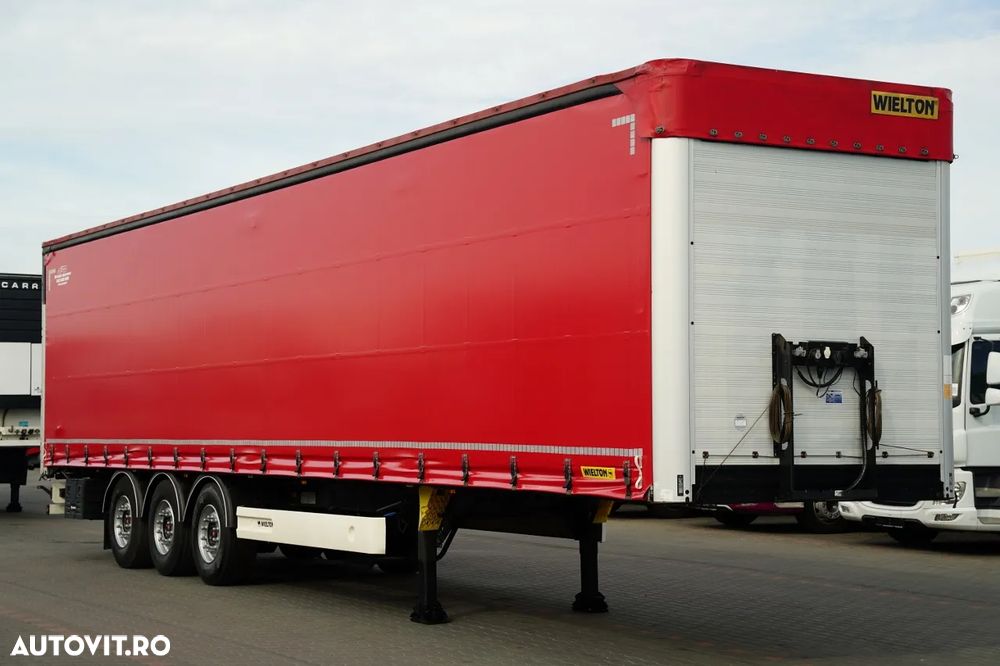 Wielton / SEMIREMORCĂ CU PRELATĂ (CURTAINSIDER) / STANDARD / PLAFON RIDICABIL / AXĂ RIDICABILĂ / SAF / - 1