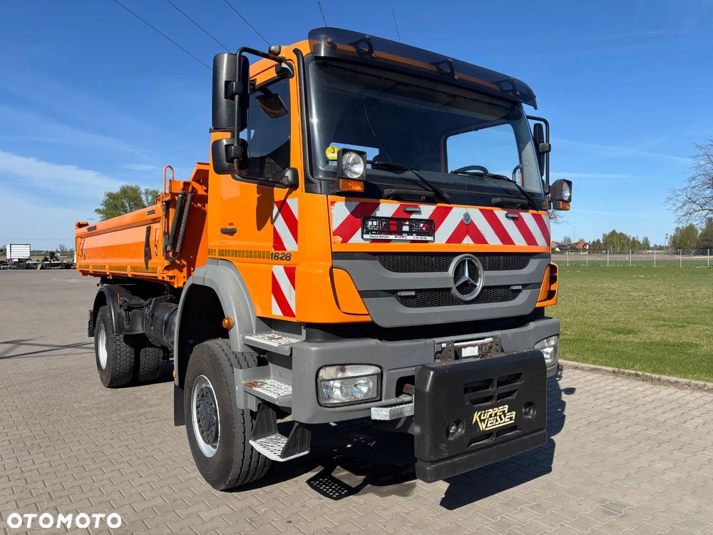Mercedes-Benz AXOR 1828 4x4 blokady, biegi terenowe, oryginalna wywrotka Meiller kiper , hydraulika do wywrotu , zawieszenie resor, czołownica do pługa, klimatyzacja , webasto , elektryka - 2